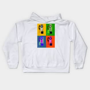 1970s telephone Pop art Kids Hoodie